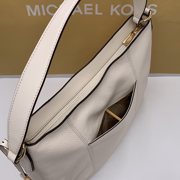 MICHAEL KORS BROOKE LARGE HOBO SHLDR LEATHER LIGHT CREAM COLOR - Picture 8 of 15